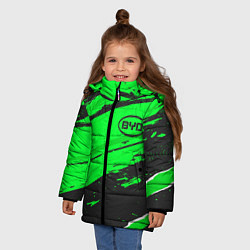 Куртка зимняя для девочки BYD sport green, цвет: 3D-черный — фото 2