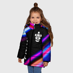 Куртка зимняя для девочки FNAF speed game lights, цвет: 3D-черный — фото 2