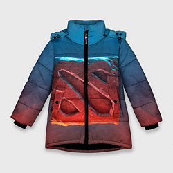 Куртка зимняя для девочки Dota 2: Symbol, цвет: 3D-черный