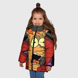 Куртка зимняя для девочки Frai Horrified, цвет: 3D-черный — фото 2