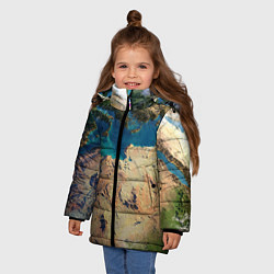 Куртка зимняя для девочки Земля, цвет: 3D-красный — фото 2