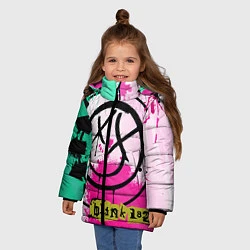 Куртка зимняя для девочки Blink-182: Purple Smile, цвет: 3D-черный — фото 2