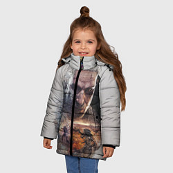 Куртка зимняя для девочки Ведьмак, цвет: 3D-красный — фото 2