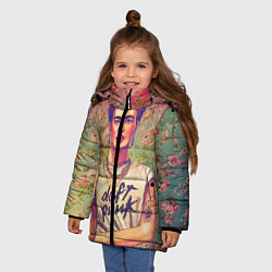 Куртка зимняя для девочки Фрида, цвет: 3D-черный — фото 2