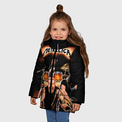 Куртка зимняя для девочки Metallica Band, цвет: 3D-светло-серый — фото 2