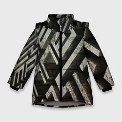 Куртка зимняя для девочки Бегущий в лабиринте, цвет: 3D-светло-серый