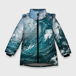 Куртка зимняя для девочки Волна, цвет: 3D-светло-серый
