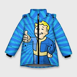Куртка зимняя для девочки Fallout Blue, цвет: 3D-светло-серый