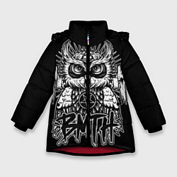 Куртка зимняя для девочки BMTH Owl, цвет: 3D-красный