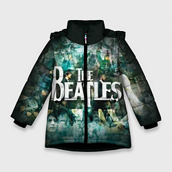Куртка зимняя для девочки The Beatles Stories, цвет: 3D-черный