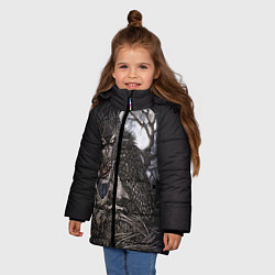 Куртка зимняя для девочки Ночной охотник, цвет: 3D-черный — фото 2