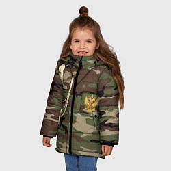 Куртка зимняя для девочки Униформа дембеля, цвет: 3D-черный — фото 2