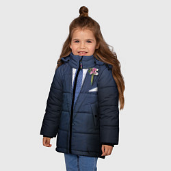 Куртка зимняя для девочки Жених, цвет: 3D-светло-серый — фото 2