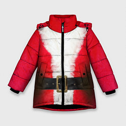 Куртка зимняя для девочки Дед мороз, цвет: 3D-черный