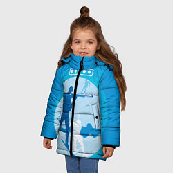 Куртка зимняя для девочки Биатлон, цвет: 3D-черный — фото 2