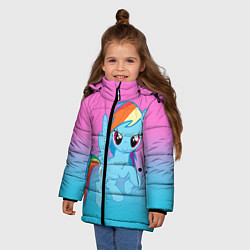 Куртка зимняя для девочки My Little Pony, цвет: 3D-красный — фото 2