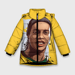 Куртка зимняя для девочки Ronaldinho Art, цвет: 3D-черный