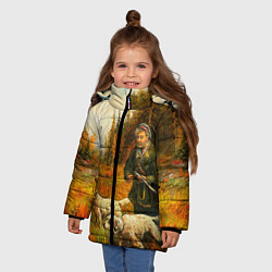 Куртка зимняя для девочки Охота на утку, цвет: 3D-черный — фото 2