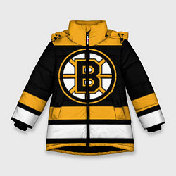 Куртка зимняя для девочки Boston Bruins, цвет: 3D-черный