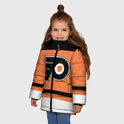 Куртка зимняя для девочки Philadelphia Flyers, цвет: 3D-черный — фото 2