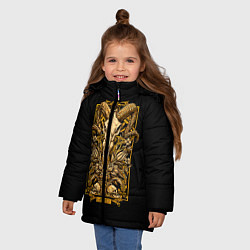 Куртка зимняя для девочки Овен, цвет: 3D-черный — фото 2
