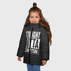Куртка зимняя для девочки Straight Outta Compton, цвет: 3D-красный — фото 2