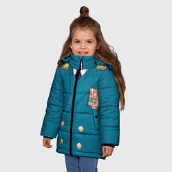 Куртка зимняя для девочки Китель, цвет: 3D-красный — фото 2