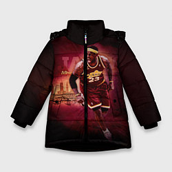 Куртка зимняя для девочки Спорт, цвет: 3D-черный