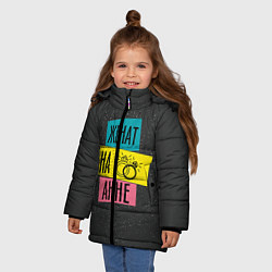 Куртка зимняя для девочки Женя Аня, цвет: 3D-черный — фото 2