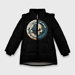 Куртка зимняя для девочки Adeptus Mechanicus, цвет: 3D-светло-серый