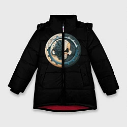 Куртка зимняя для девочки Adeptus Mechanicus, цвет: 3D-красный