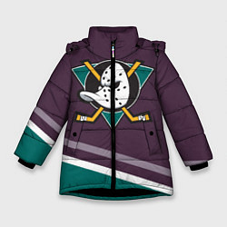 Куртка зимняя для девочки Anaheim Ducks Selanne, цвет: 3D-черный