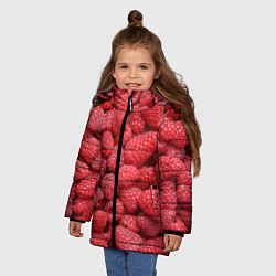 Куртка зимняя для девочки Малиновый мотив, цвет: 3D-черный — фото 2