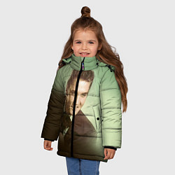 Куртка зимняя для девочки Elvis Young, цвет: 3D-светло-серый — фото 2