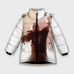 Куртка зимняя для девочки Горшок, цвет: 3D-черный
