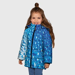 Куртка зимняя для девочки Капли воды, цвет: 3D-красный — фото 2