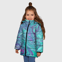 Куртка зимняя для девочки Смесь красок, цвет: 3D-красный — фото 2