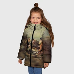 Куртка зимняя для девочки Русские охотники, цвет: 3D-черный — фото 2