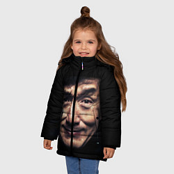 Куртка зимняя для девочки Джеки Чан, цвет: 3D-черный — фото 2