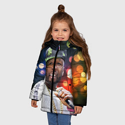 Куртка зимняя для девочки 50 cent, цвет: 3D-черный — фото 2