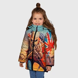 Куртка зимняя для девочки Iron Maiden: Crash arrow, цвет: 3D-красный — фото 2