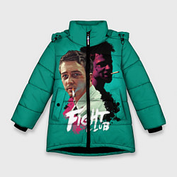 Куртка зимняя для девочки Fight Club Stories, цвет: 3D-черный