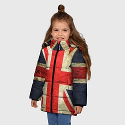 Куртка зимняя для девочки Великобритания, цвет: 3D-черный — фото 2