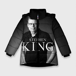 Куртка зимняя для девочки Стивен Кинг, цвет: 3D-черный