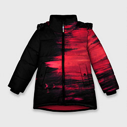 Куртка зимняя для девочки Краска, цвет: 3D-красный