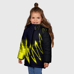 Куртка зимняя для девочки Молния, цвет: 3D-светло-серый — фото 2