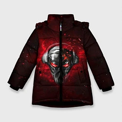 Куртка зимняя для девочки Pirate Station: Blood Face, цвет: 3D-черный