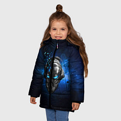 Куртка зимняя для девочки Pirate Station: Blue Space, цвет: 3D-светло-серый — фото 2