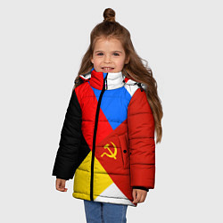 Куртка зимняя для девочки Вечная Россия, цвет: 3D-светло-серый — фото 2