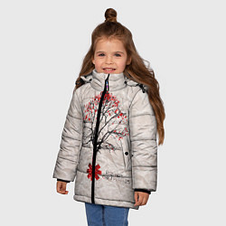 Куртка зимняя для девочки RHCP: Red Tree, цвет: 3D-черный — фото 2